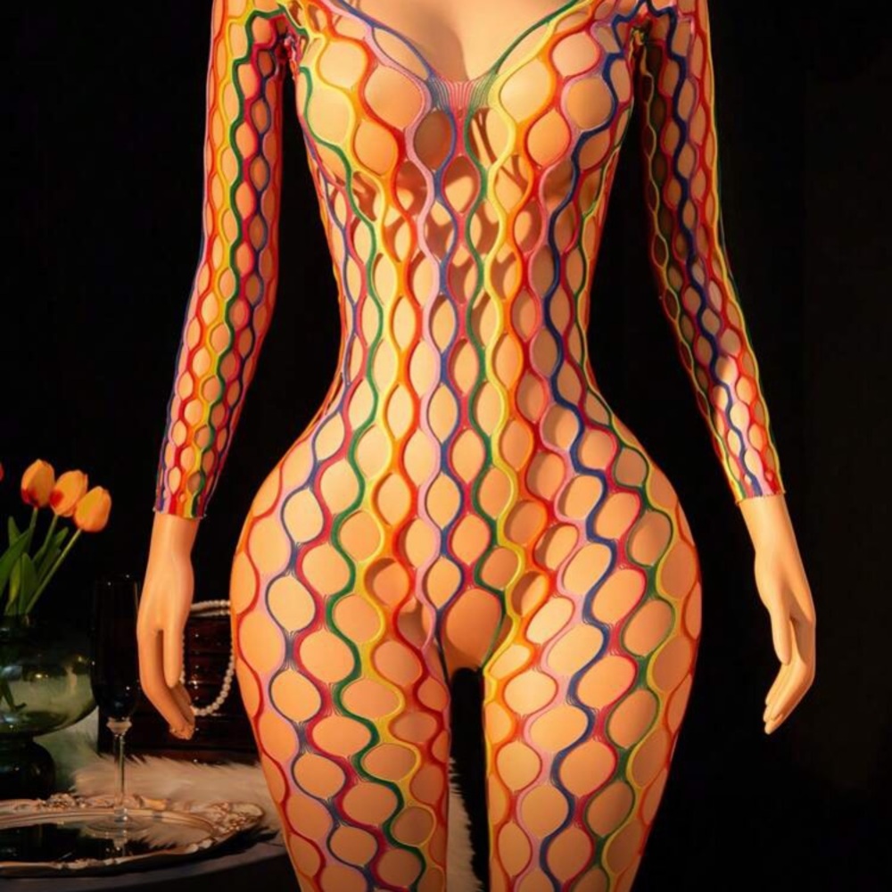 Colorful Geometric Women's Bodysuit
